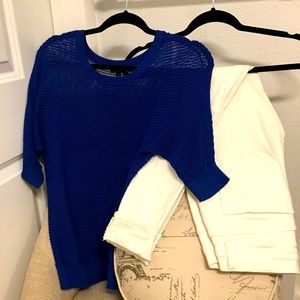 ✨ Moving sale 🚗- Gorgeous Sparkly Blue Dolman Top, Size XS